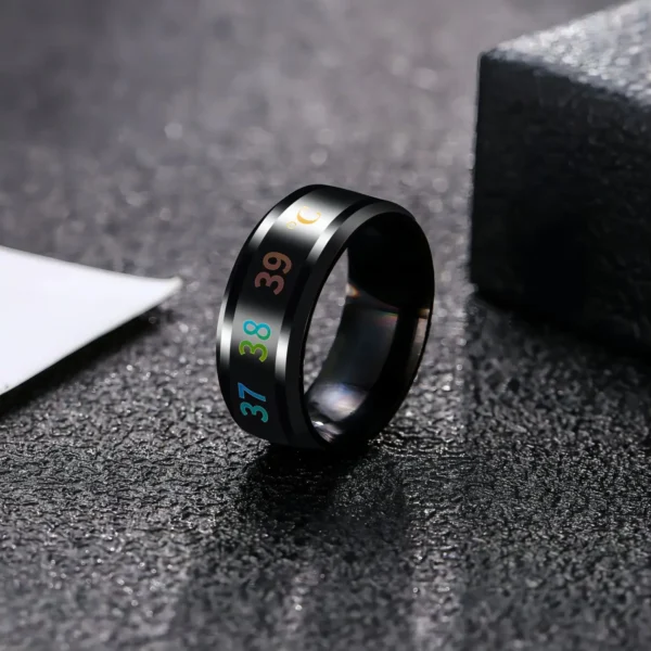 Temperature Ring Titanium Steel Mood Emotion Feeling Intelligent Temperature Sensitive Ring for Women Men Waterproof Jewelry - Image 4