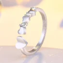 New 925 Sterling Silver Ring Heart Sparkle AAA Zircon High Quality For Women Rings Wedding Fine Jewelry Accessories Party Gift