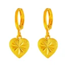 Gold shop with 999 24k real gold earrings fortune prosperous temperament gold earrings flower and leaf eardrop solid earrings