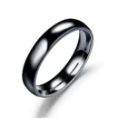 Simple 6mm Titanium Ring Women Men Prevent Allergy High Polished Wedding Rings Stainless Steel Couple Finger Jewelry Gifts