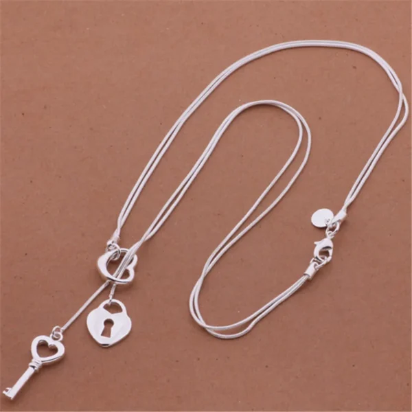 Promotional 925 Sterling Silver Charms Necklace High-quality Jewelry Exquisite Fashion Women Classic Cute Wedding 45CM - Image 2